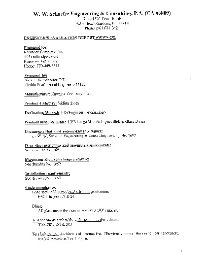 PR TECH DOCS FL6185 R7 AE EVALUATION REPORT WWS-282