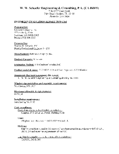 PR TECH DOCS FL6206 R4 AE EVALUATION REPORT WWS-265