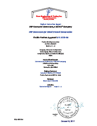 PR TECH DOCS FL6223 R4 AE FL 6223 EVALUATION REPORT 2017 FBC - SECURED