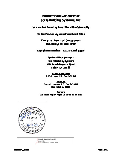 PR TECH DOCS FL6278 R6 AE CORLE VERTICAL LOK
