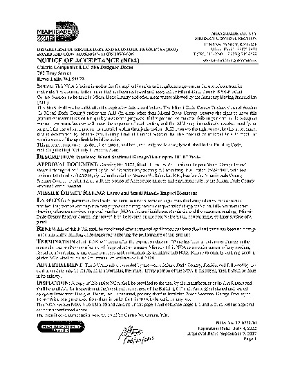 PR CERTIFICATE FL6442 R6 C CAC H1 NOA 17-0712.10
