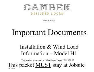 PR Instl Docs FL6442 R7 II 5010-0007 Info Packet - H1 - 140 Un-glazed