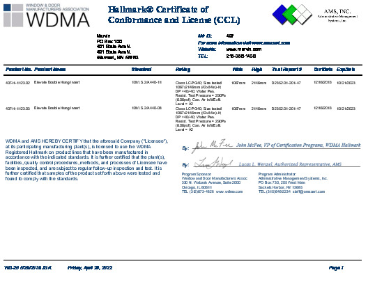 PR CERTIFICATE FL6525 R12 C CAC 1123.02.03