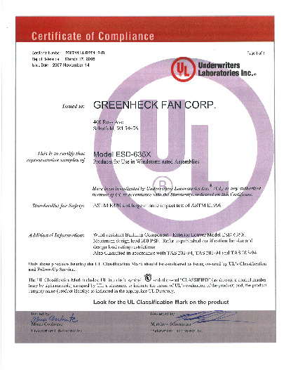 PR CERTIFICATE FL6876 R10 C CAC R25119 ESD-635X UL CERT COMPLIANCE