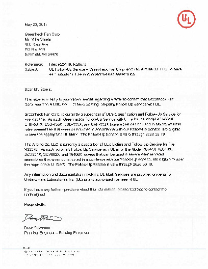 PR CERTIFICATE FL6876 R10 C CAC UL QUALITY ASSURANCE CONTRACT 9-19-2020