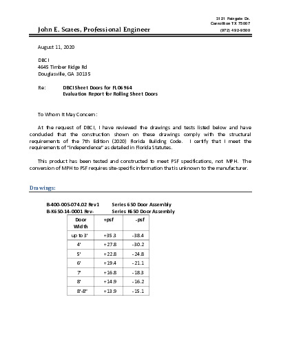 PR TECH DOCS FL6964 R7 AE EVAL REPT FOR FL S