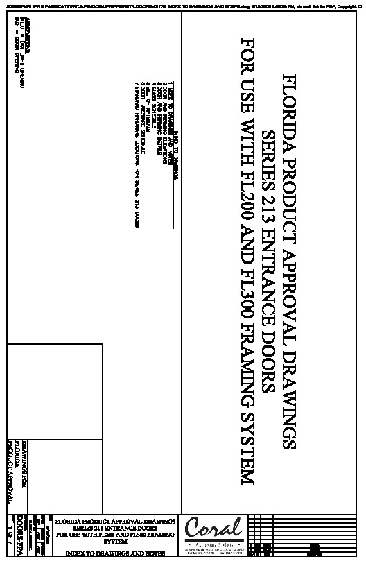 PR Instl Docs FL7124 R6 II FPA-Series 213 Entrance Doors