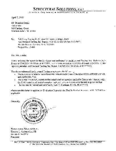 PR TECH DOCS FL7152 R8 AE SALT SPRAY TEST UPDATE FL 7152-R5