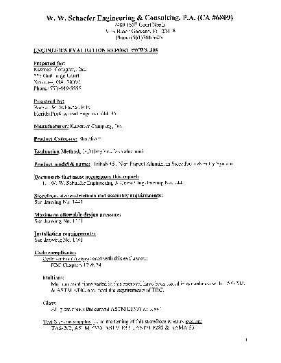 PR TECH DOCS FL7237 R8 AE EVALUATION REPORT WWS-308