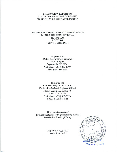 PR Instl Docs FL7271 R4 II EvaluationReportC2174 1