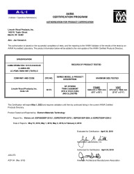 PR CERTIFICATE FL7461 R22 C CAC 72 X 78 WV HYBRID CASEMENT MULL