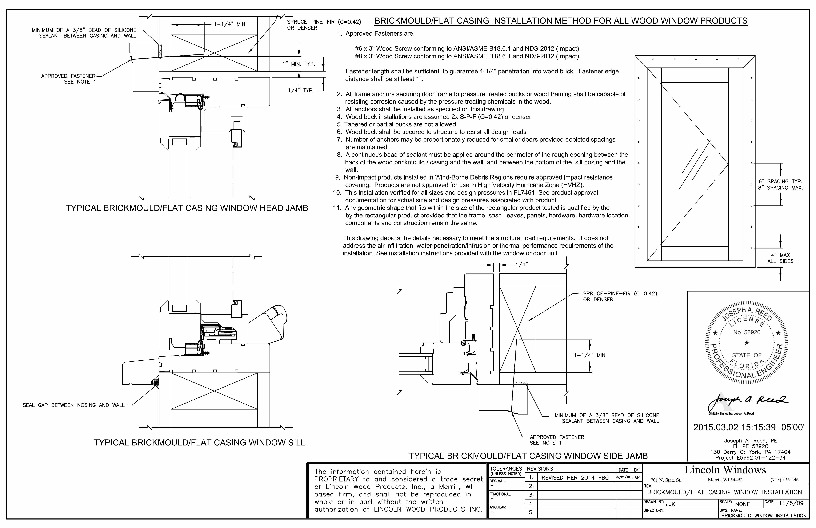 PR Instl Docs FL7461 R23 II FL7461 Brickmould PE 27FEB15