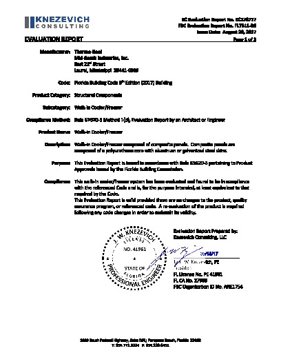 PR TECH DOCS FL7511 R5 AE KC170717 EVALUATION REPORT SS