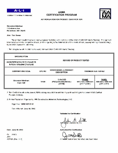PR CERTIFICATE FL7612 R18 C CAC 15-16 2P SGD 71X81 R PG35