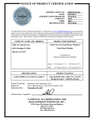 PR CERTIFICATE FL7829 R9 C CAC NI006554.05-R2 - STYLE VIEW NO TRIM - FIXED