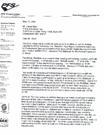 PR TECH DOCS FL7987 R7 AE ASTM D1761 STABILIZER REPORT