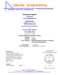 PR Instl Docs FL8095 R4 II 2 TopNotch HVHZ EVALREPORT nR4