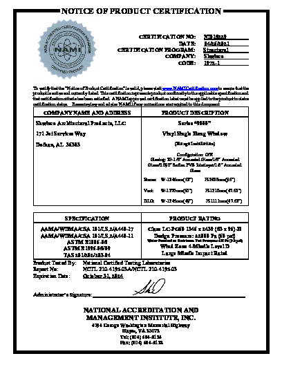 PR CERTIFICATE FL8153 R12 C CAC NI015229