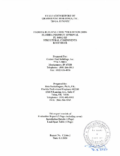 PR Instl Docs FL8686 R5 II EvaluationReportC2366 2