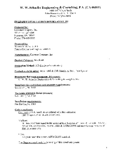 PR TECH DOCS FL8787 R9 AE EVALUATION REPORT WWS-305