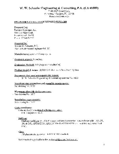 PR TECH DOCS FL8787 R9 AE EVALUATION REPORT WWS-309