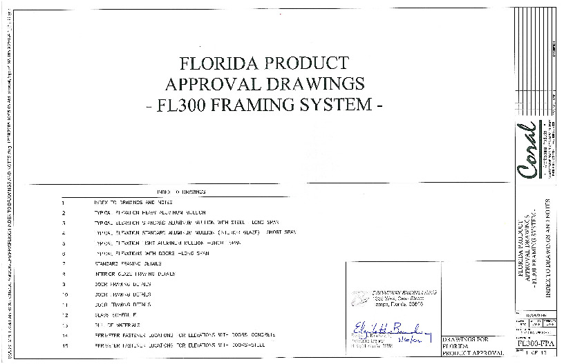 PR Instl Docs FL8832 R4 II FL300 FLORIDA APPROVAL DWGS