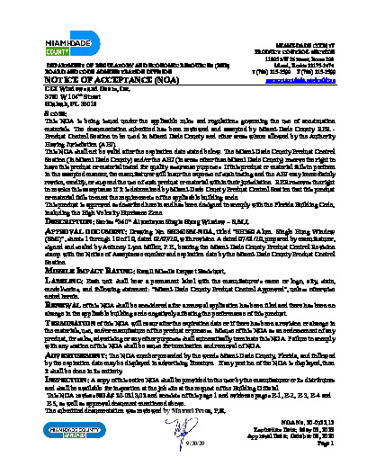 PR CERTIFICATE FL9064 R10 C CAC 20-0722.12