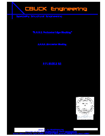 PR TECH DOCS FL9100 R5 AE 3-EDGEBLOCKING 16GAONSTEEL,STEEL EVALREPORT