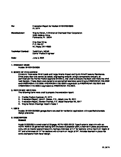 PR TECH DOCS FL9174 R14 AE FBC EVALUATION REPORT FL9174 V2