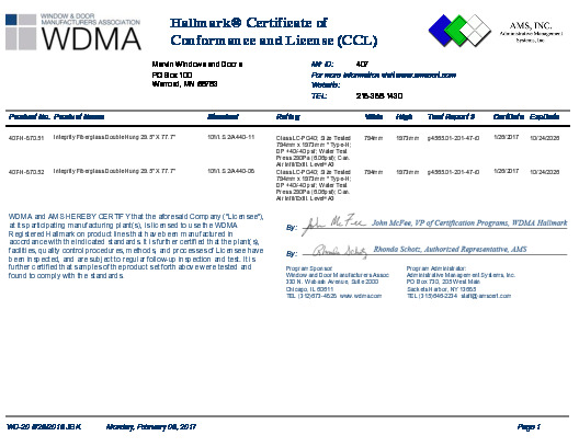 PR CERTIFICATE FL9430 R8 C CAC IFDH 29.5 X 77.7