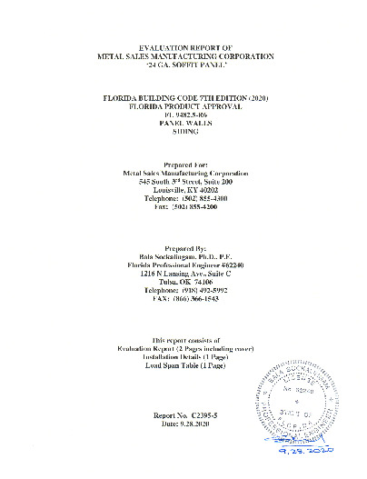 PR TECH DOCS FL9482 R6 AE EVALUATIONREPORTC2395 5