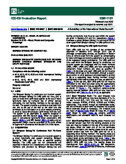 PR TECH DOCS FL10007 R8 AE ESR-1161