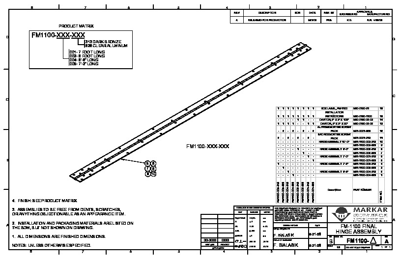 PR INSTL DOCS FL10057 R5 II FM1100-A - SHEET1