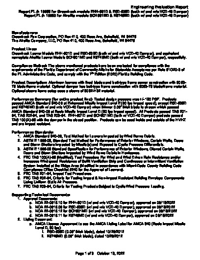 PR TECH DOCS FL10088 R9 AE 10088 ESD-635D PE EVAL REPORT 10-14-2022