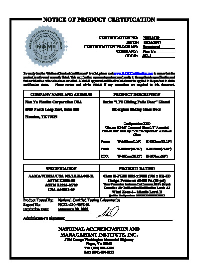 PR CERTIFICATE FL10181 R12 C CAC NI013729