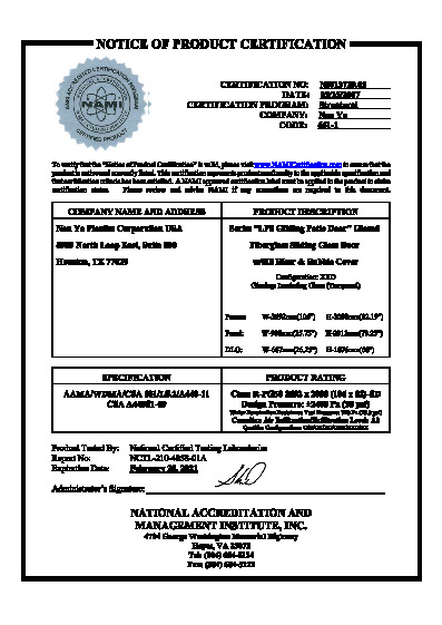 PR CERTIFICATE FL10181 R12 C CAC NI013729.05