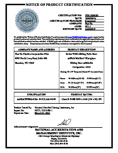 PR CERTIFICATE FL10181 R13 C CAC NI011035-R3