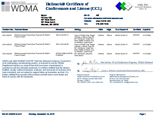 PR CERTIFICATE FL10191 R9 C CAC 407-H-920.24.25.26