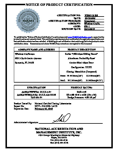 PR CERTIFICATE FL10208 R7 C CAC NI006716-R5