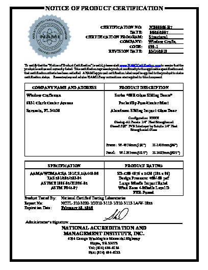 PR CERTIFICATE FL10208 R7 C CAC NI008056-R7