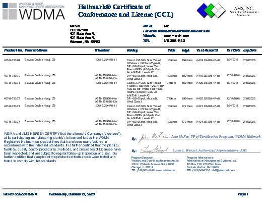 PR CERTIFICATE FL10257 R7 C CAC ELDH