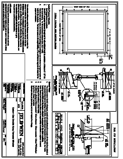 PR INSTL DOCS FL10338 R19 II CUSTOM CLAD DH TRANSOM IMPACT INSTALLS 49X48 (10338.5)