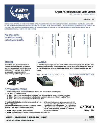 PR Instl Docs FL10477 R6 II Artisan-Lock-Joint-Install-Instr