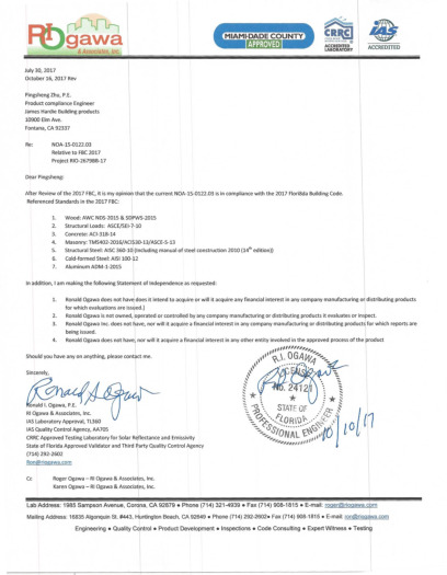 PR INSTL DOCS FL10477 R6 II NOA 15-0122.03 ARTISAN