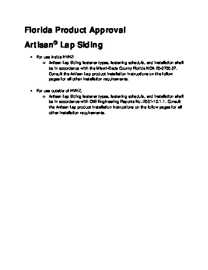 PR Instl Docs FL10477 R8 II Artisan-LAP-Install-Instr