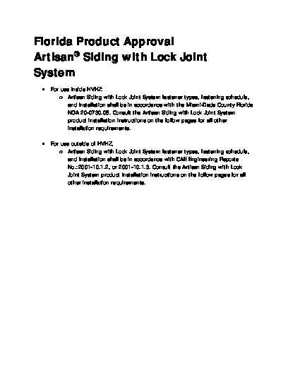 PR Instl Docs FL10477 R8 II Artisan-Lock-Joint-Install-Instr