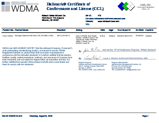 PR CERTIFICATE FL10562 R5 C CAC CCL 11183