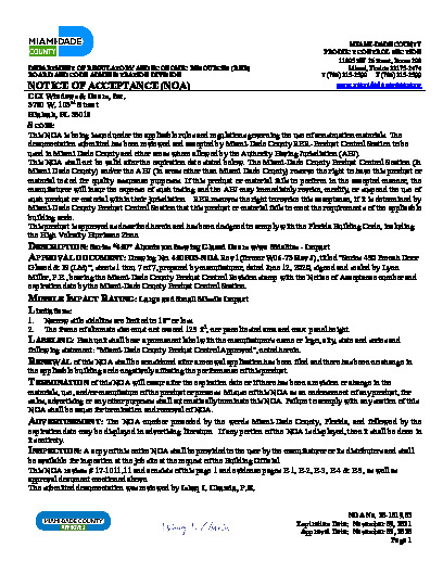 PR CERTIFICATE FL10597 R8 C CAC 20-0619.03