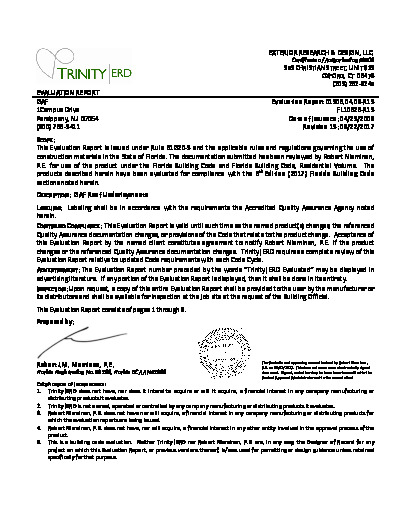 PR Instl Docs FL10626 R13 II 2017 09 FINAL ER GAF UNDERLAYMENTS FL10626-R13