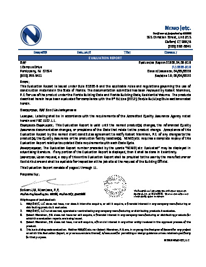 PR INSTL DOCS FL10626 R18 II 2020 06 04 FINAL ER GAF UNDERLAYMENTS FL10626-R18